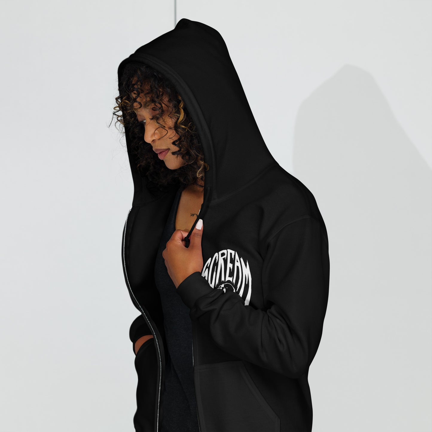 Lurk, Laugh, Loathe SCREAM zip hoodie