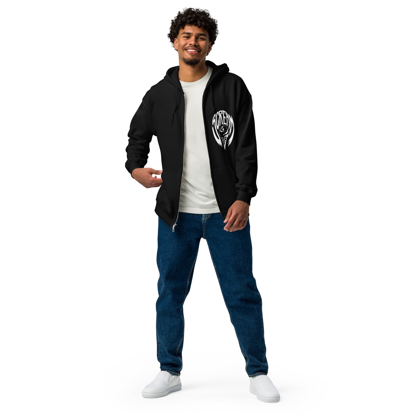 Lurk, Laugh, Loathe SCREAM zip hoodie