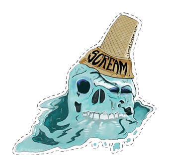 Melty Scream Sticker